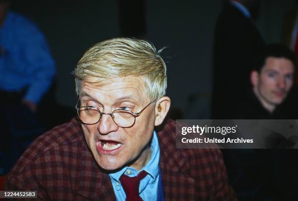 British painter, graphic artist, stage designer and photographer David Hockney at the opening of his retrospective at Museum Ludwig in Cologne,...