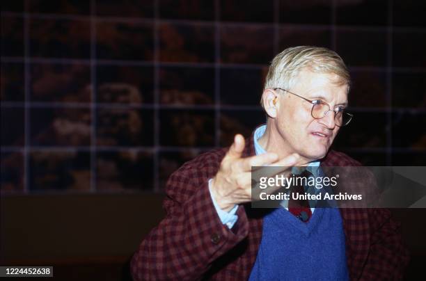 British painter, graphic artist, stage designer and photographer David Hockney at the opening of his retrospective at Museum Ludwig in Cologne,...