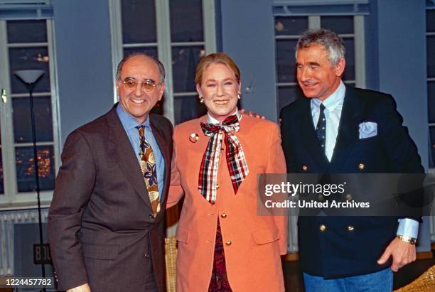 Frederic Price of Anhalt, Duke of Saxonia and Alfred Biolek, Germany, 1989.