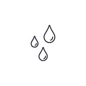 Drops line icon. Vector flat style isolated illustration