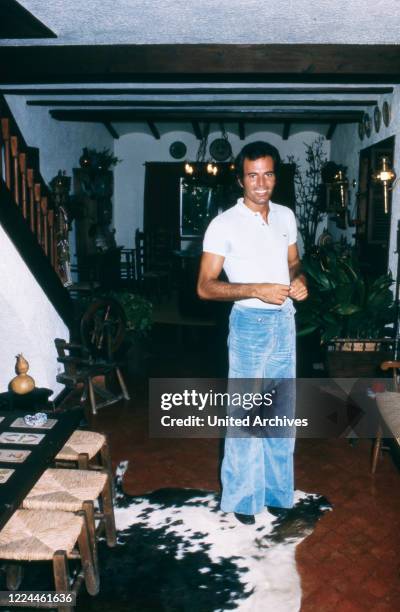 Spanish singer Julio Iglesias at his home in Cadiz, Spain, 1974.