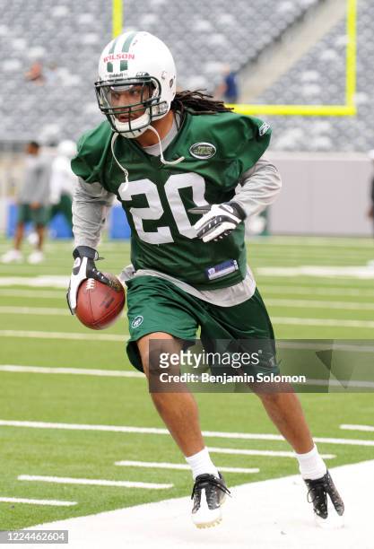 Kyle Wilson of the New York Jets during the first practice in Metlife Stadium on June 16, 2010 at Metlife Stadium in East Rutherford, New Jersey.