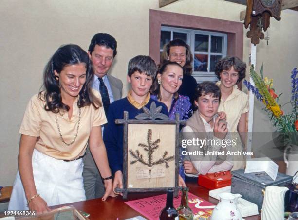 Diane Duchess of Wurttemberg at a charity event for her foundation at Altshausen, Germany, 1984.