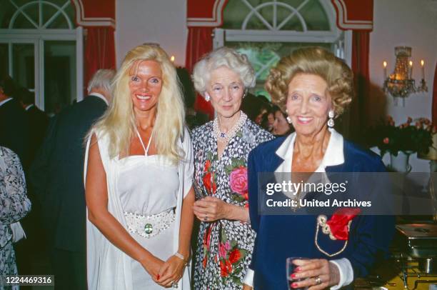 Margareta zu Sayn-Wittgenstein-Berleburg , mother of Richard Prince zu Sayn-Wittgenstein-Berleburg at Berleburg castle, Germany, 1984.