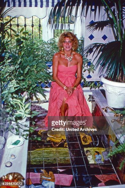 Baroness Carmen Tita Thyssen Bornemisza at Marbella, Spain, 1993.