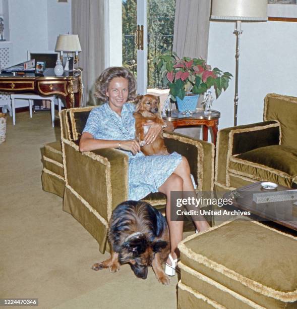 Marie Louise Princess of Schoenburg Glauchau, nee of Prussia, at Marbella, Spain, 1983.