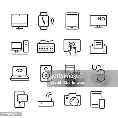 Modern Device Icons — Monoline Series Modern Device Icons — Monoline Series