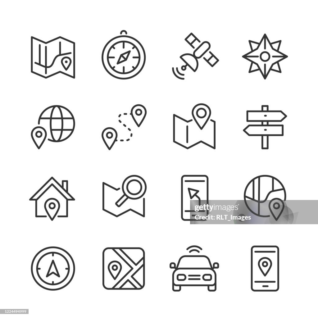 Navigation Icons — Monoline Series