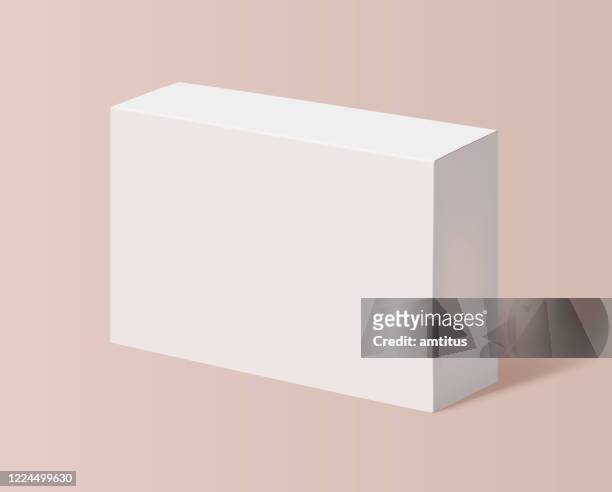 wide product package - cardboard stock illustrations