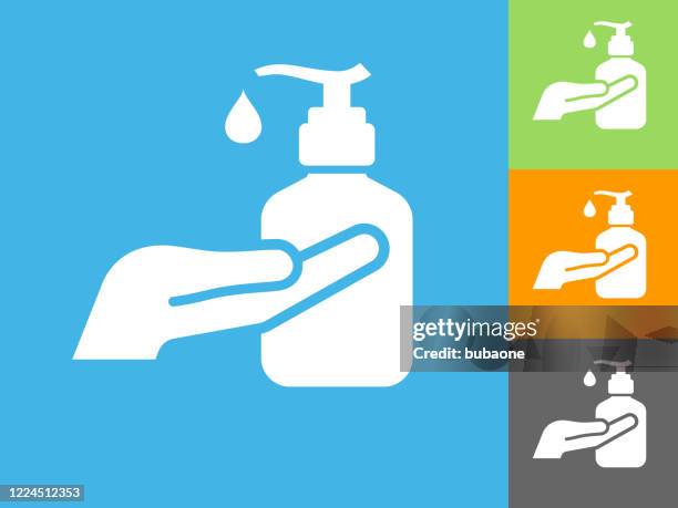 ilustrações, clipart, desenhos animados e ícones de ícone de sabão líquido de sanitizador - higienizador de mãos