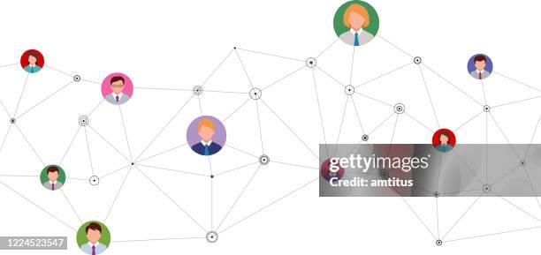 network mesh - social media marketing vector stock illustrations