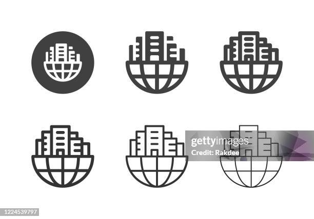 downtown icons - multi series - communications centre stock illustrations