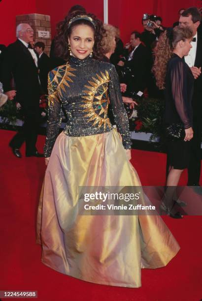 American actress and dancer Debbie Allen attends the 22nd Annual American Film Institute Lifetime Achievement Award Salute to Jack Nicholson, held at...