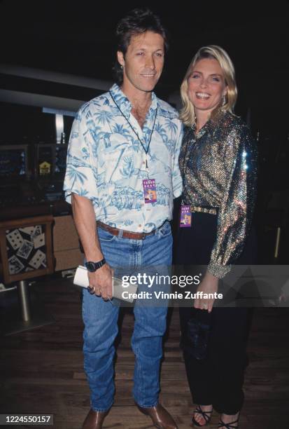 Canadian ice hockey player Ron Duguay and his wife, American actress and model Kim Alexis attend the Rock to Erase MS event, held at Hard Rock Hotel...