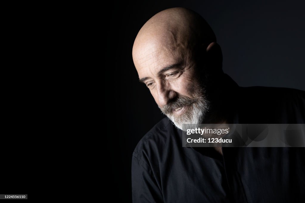 Real 65 years male portrait