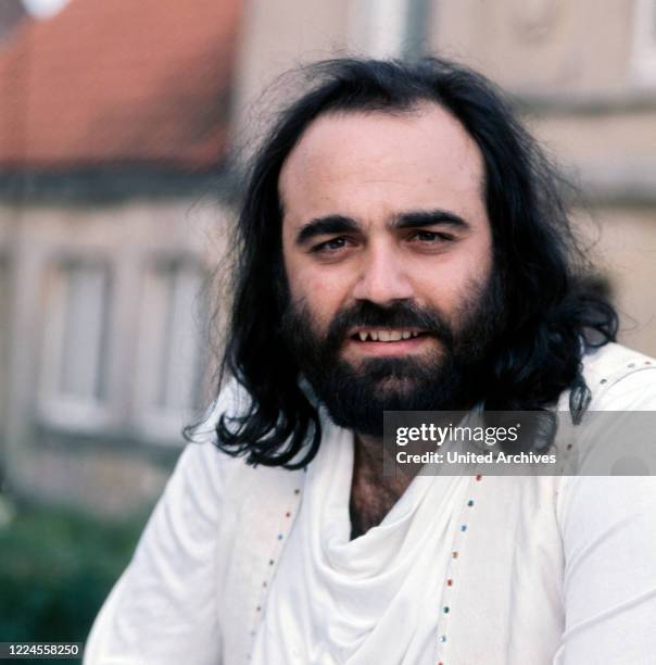 Portrait of the Greek singer Demis Roussos, circa 1976.
