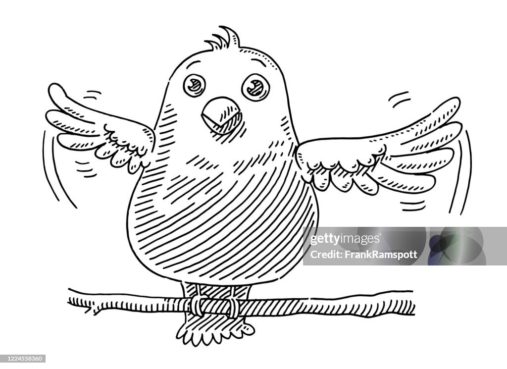 Lindo Dibujo Animado Bebé Pájaro Dibujo Ilustración de stock - Getty Images