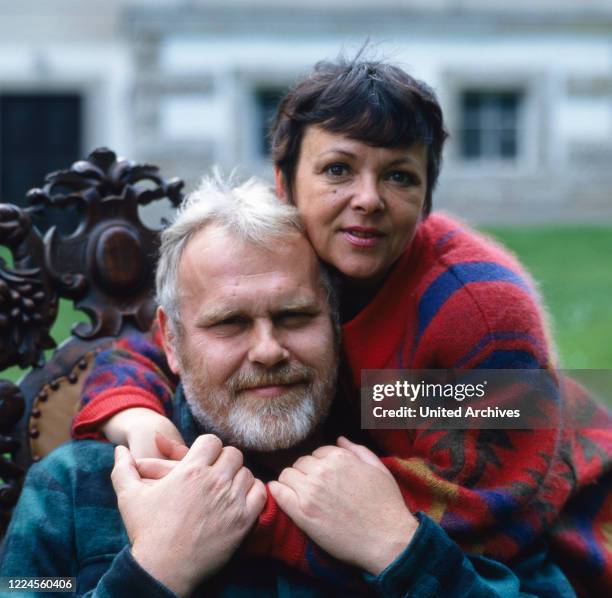 German singer and presenter Gunther Emmerlich with his wife Anne Kathrein, Germany, circa 1995.