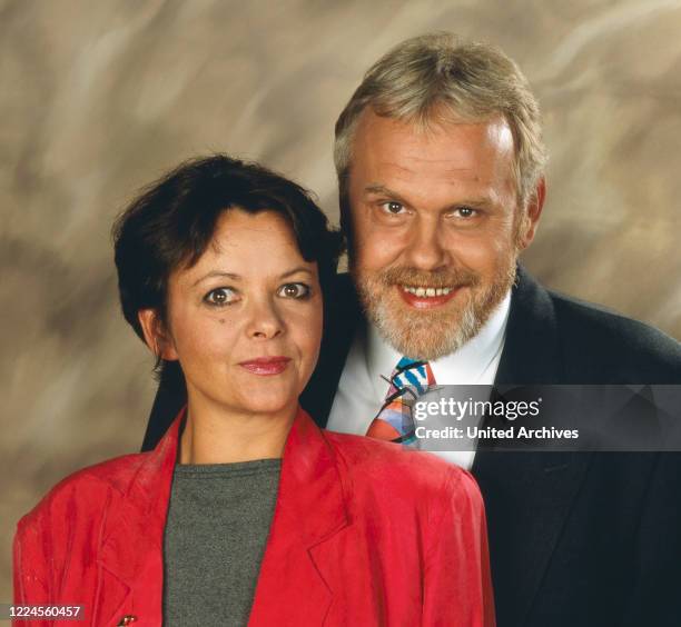 German singer and presenter Gunther Emmerlich with his wife Anne Kathrein, Germany, circa 1996.