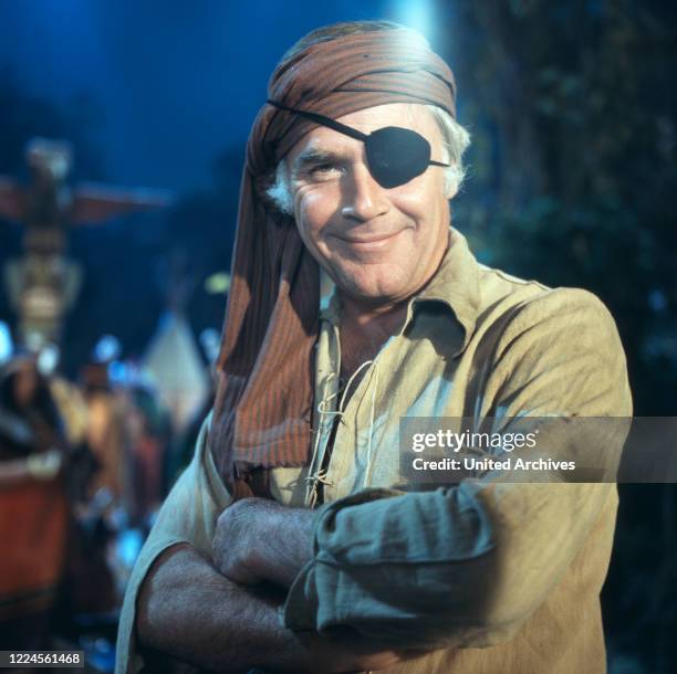 Joachim Fuchsberger in a pirate costume, Germany, 1970s.