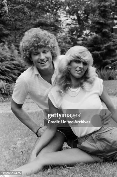 German Schlager singer Bernhard Brink with his girl friend Ute, Germany circa 1981.