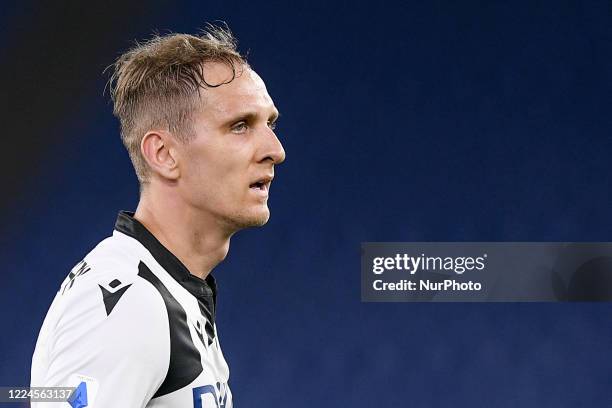 Lukasz Teodorczyk of Udinese during the Serie A match between AS Roma and Udinese at Stadio Olimpico, Rome, Italy on 2 July 2020.