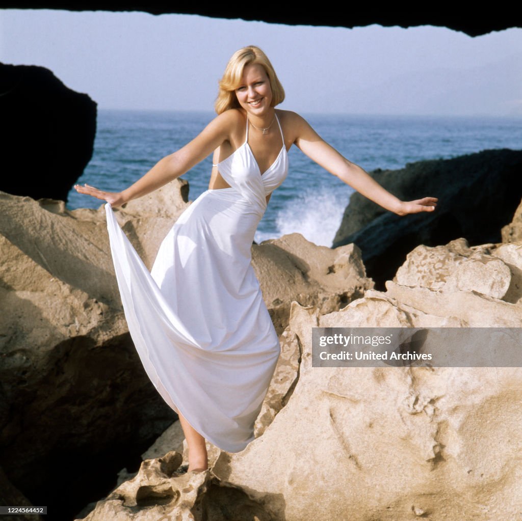 German actress and dubbing artist Rebecca Völz posing for the camera