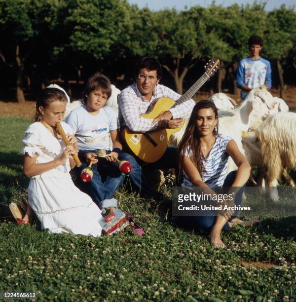 Homestory of Italian-American singer and actress Romina Power here with family husband Albano Carrisi and children Ylenia Carrisi and Yari Carrisi...