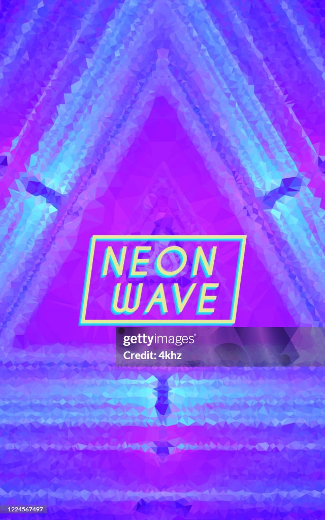 NEW RETRO WAVE CREATIVE NEON COLOR ABSTRACT GRAPHIC BACKGROUND