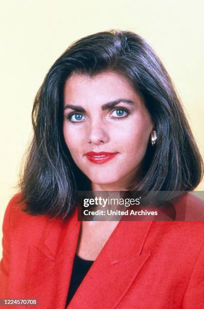 German TV presenter Birgit Schrowange, circa 1990.