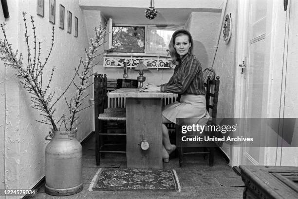 German actress and dubbing actress Ingrid van Bergen, Germany, 1960s.