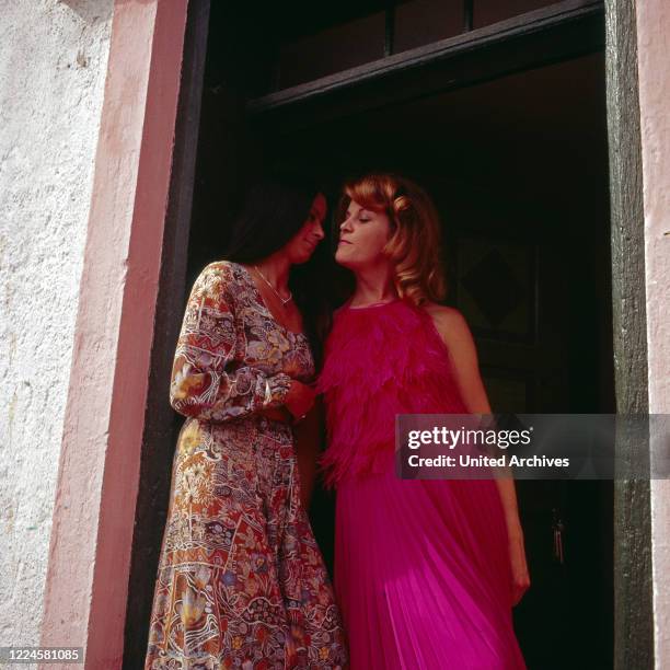 Actresses Anke Syring and Nadia Henkowa, Germany, 1970s.