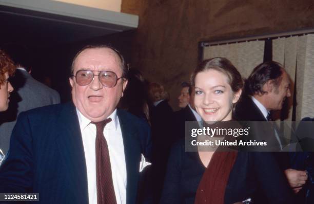 German actors Siegfried Lowitz and Dietlinde Turban, Germany, 1980s.