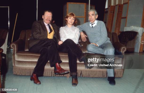 The actors Ingeborg Schoener, Wolfgang Voelz and Lukas Ammann , Germany, 1980s.