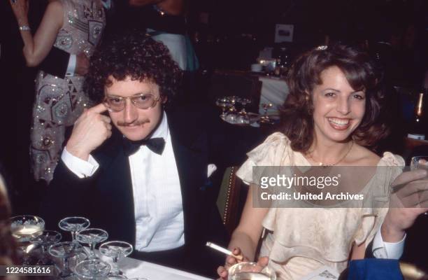 German actress Michaela May with husband lawyer Jack Schiffer, Germany, 1980s.