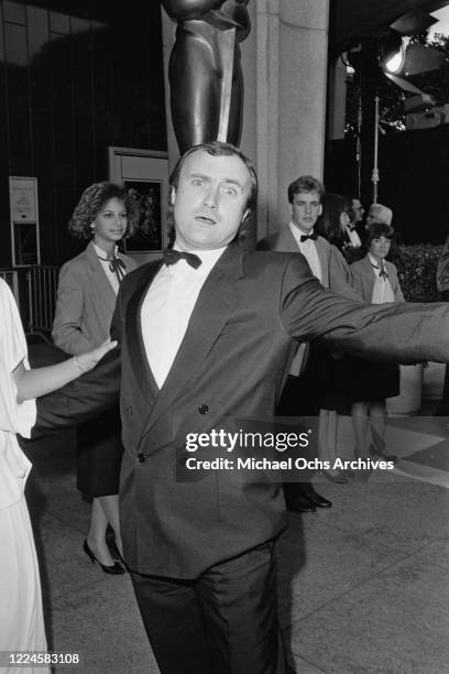 English musician and singer Phil Collins at the 57th Academy Awards at the Dorothy Chandler Pavilion in Los Angeles, 25th March 1985.