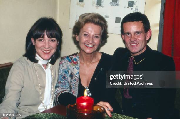 The actors Heidelinde Weis, Susanne von Almassy and Werner Pochath, Germany, 1970s.