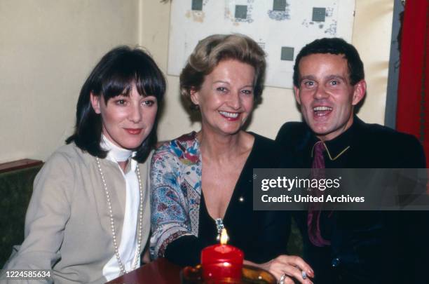 The actors Heidelinde Weis, Susanne von Almassy and Werner Pochath, Germany, 1970s.