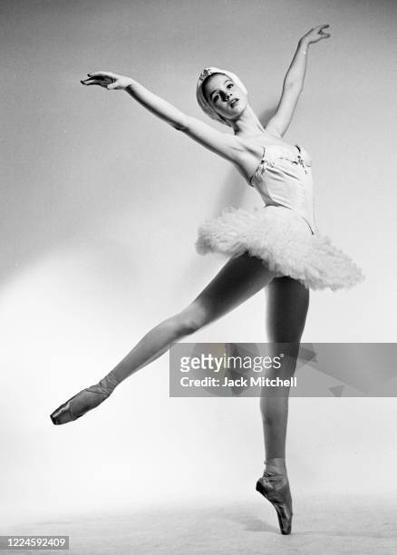 Portrait of Ballet dancer Suzanne Farrell, June 1961. The photo was taken during her scholarship with the School of American Ballet.