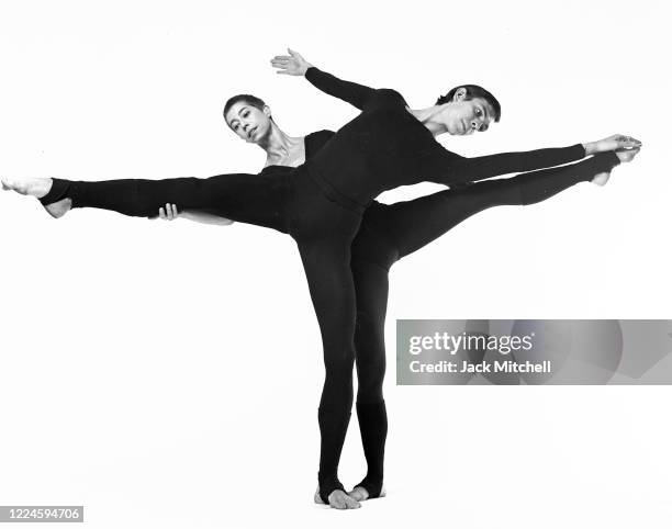 Portrait of dancers Viola Farber and Jeff Slayton, November 1973.