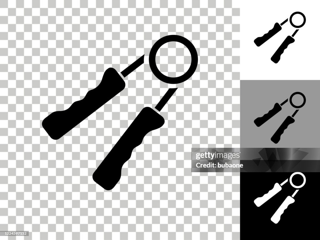 Hand Griffe Icon auf Schachbrett transparenten Hintergrund