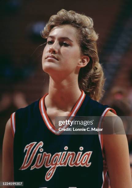 Heidi Burge, Forward Center for the University of Virginia Cavaliers women's basketball team during the NCAA Atlantic Coast Conference college...