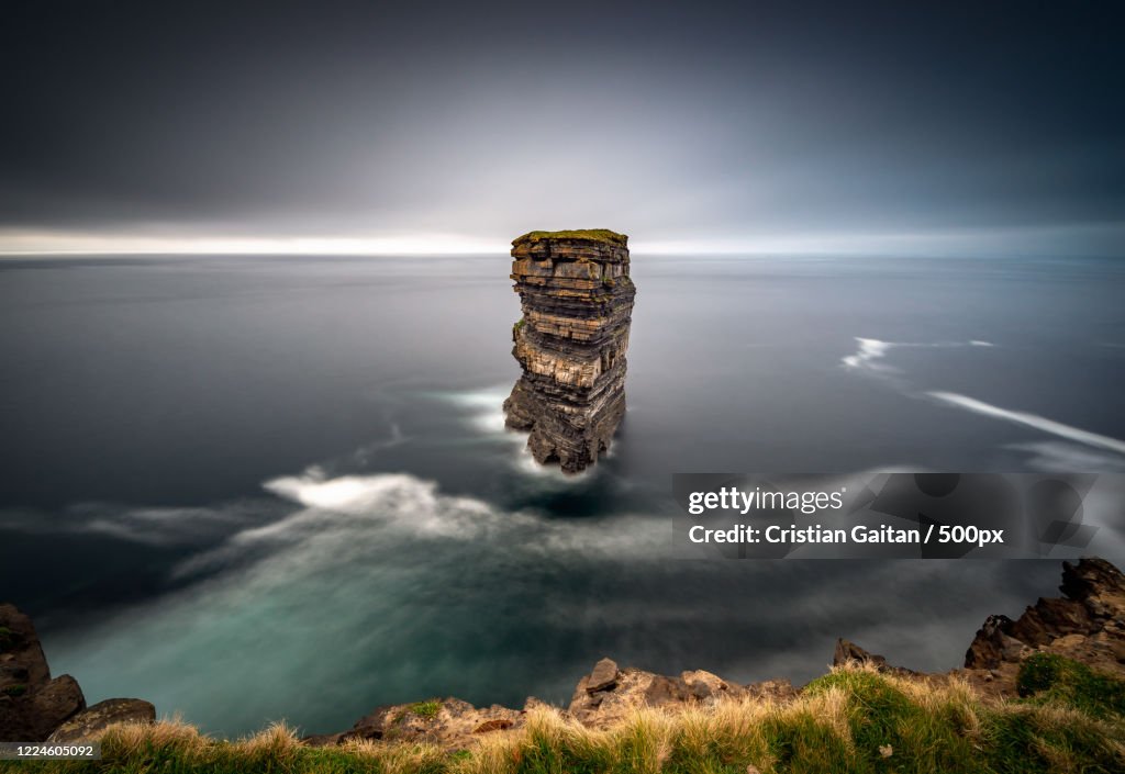 Richard Stack Stack Town Ireland Landscape With Dun Briste Sea Stack Inishcrone County Sligo Ireland ...