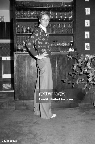 German actress Grit Boettcher at home, Germany, 1970s.