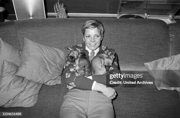 German actress Grit Boettcher at home, Germany, 1970s.