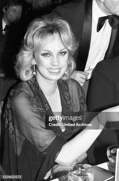 German actress Barbara Valentin at the Deutscher Filmball on January 15th 1979 at Munich, Germany, 1970s.
