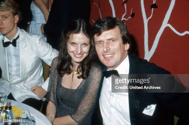 Actor couple Helmut Foernbacher and Kristina Nel visiting the Filmball, Germany, 1980s.