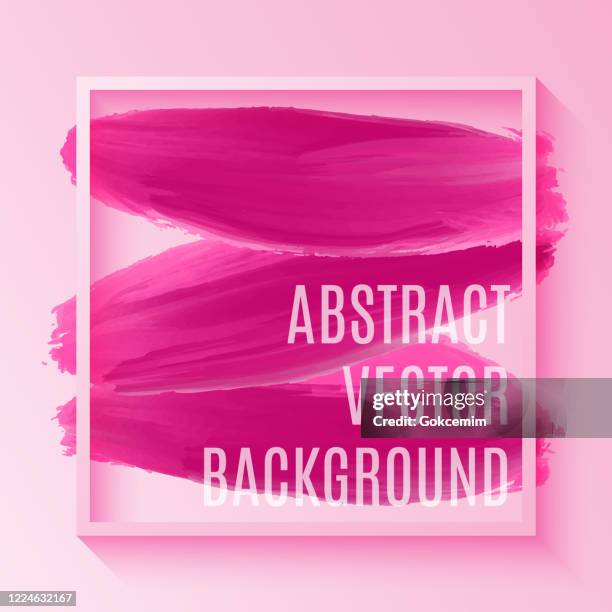 rahmen mit rosa farbigen pinselstrich. weiche pastell grunge textur. rosa farbige pinselstrich clipart. rosa blot isoliert. elegante textur design element für grußkarten und etiketten, abstrakte hintergrund. - zartrosa stock-grafiken, -clipart, -cartoons und -symbole