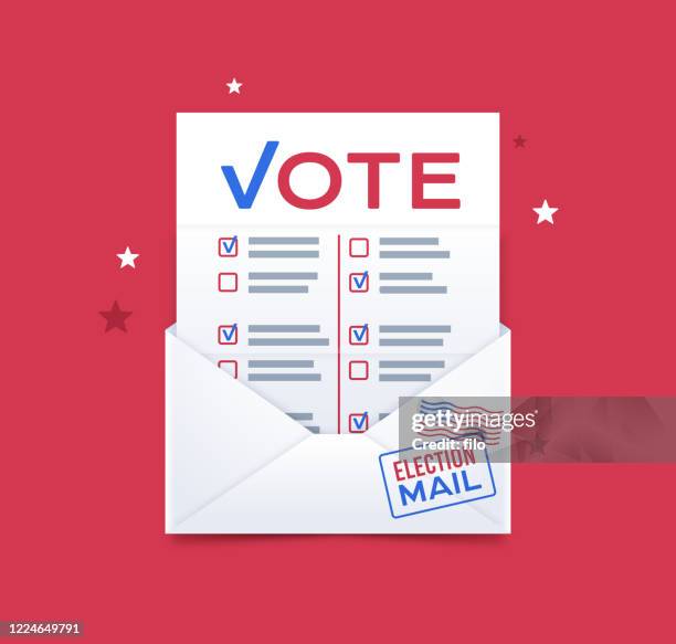 vote per mail - luftpost stock-grafiken, -clipart, -cartoons und -symbole