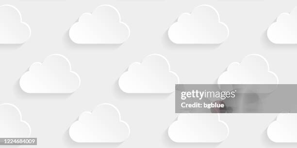 abstrakter weißer hintergrund - wolkenmuster - wolken stock-grafiken, -clipart, -cartoons und -symbole